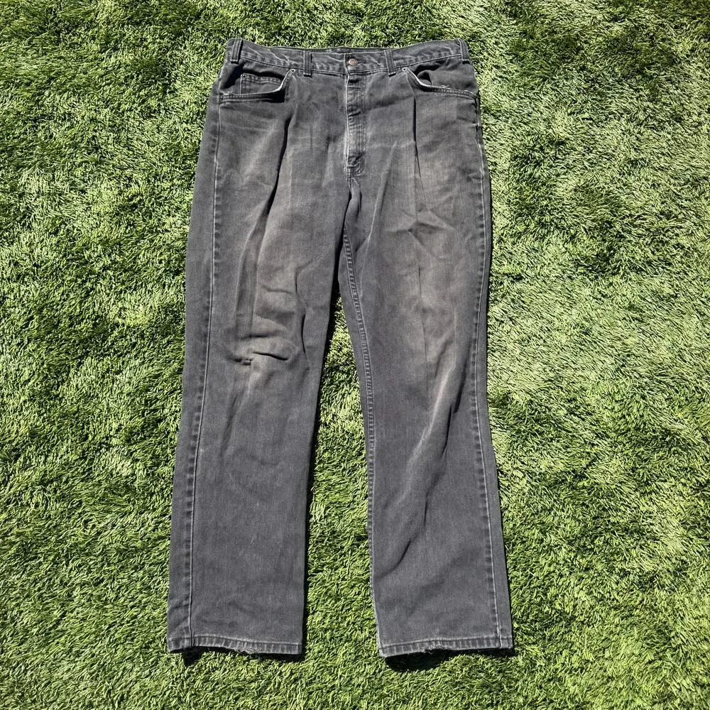 Levi's Jeans 38x32 Black Faded Straight Leg Relaxed Fit